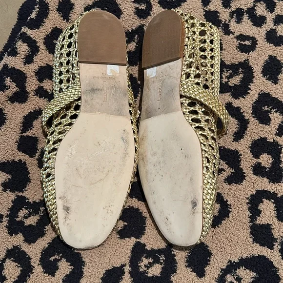 Verona Macrame Ballet Flat In Gold Metallic Leather
Larroudé - Picture 2 of 2